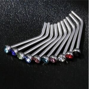 Lot of 10 Nose Rings 1.8mm
